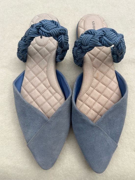 Birdies Shoes - Birdies Swan Bracelet Mule in Denim Blue Suede Slip On Sandal Size 9.5
